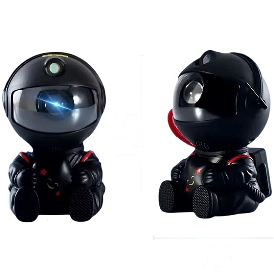 Ночник- проектор АСТРОНАВТ сидячий, чёрный