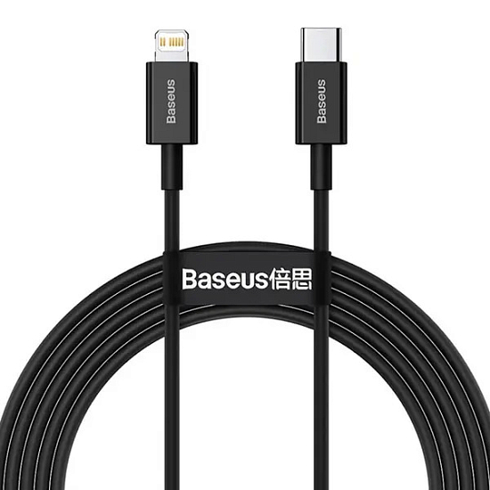 Кабель Lightning <--> Type-C  1.0м BASEUS черный, 20W (CATLYS-A01)