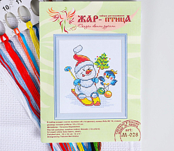 Набор для вышивания крестиком «Снеговичок»