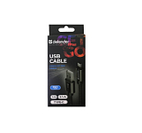 Кабель USB <--> Type-C  1.0м DEFENDER USB09-03T PRO черный