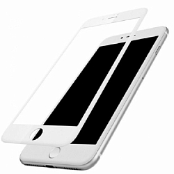 Противоударное стекло 10D NONAME для iPhone 6/6S белое, полный клей, в техпаке
