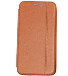 Чехол футляр-книга XIVI для iPhone 5/5S/SE, Premium, вертикальный шов, экокожа, светло-коричневый
