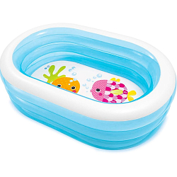 Бассейн надувной детский 163х107х46см INTEX "Морские друзья" 230л, от 3 лет (57482)