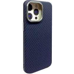 Задняя накладка LUXO MagSafe для iPhone 15 Pro фиолетовый, карбон