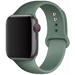 Силиконовый ремешок NONAME для APPLE Watch 42/44/45/49mm, карбон, зелёный