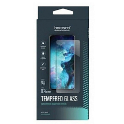 Противоударное стекло BROSCORP для Realme C55 чёрное