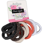 Резинка для волос "Синди" (набор 10 шт) блеск роскошь, 4,5 см, микс 7908673