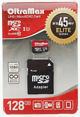 Micro SD 128Gb OltraMax Elite, Class10, UHS-I 45Mb/s, с адаптером