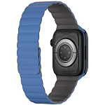Ремешок для часов на магните SwitchEasy MAW459078BL23 Skin Silicone Magnetic Watch Band for Apple Watch 42/44/45/49mm. Цвет: синий