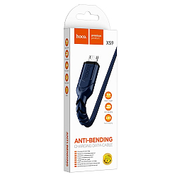 Кабель USB <--> microUSB  1.0м HOCO X59 Victory синий