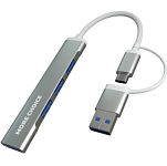 USB Type-C Хаб MORE CHOICE HUB03  Silver