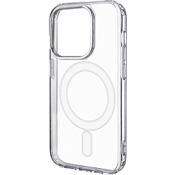Силиконовый чехол Clear Case MagSafe для iPhone 15 Pro прозрачный(в техпаке)