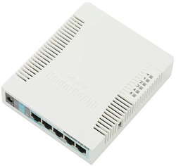 Роутер WiFi MIKROTIK RB951G-2HnD ,RouterBOARD 951G-2HnD with 600Mhz CPU,128MB RAM, 5xGbit LAN, built-in 2.4Ghz 802b/g/n 2x2 two chain w