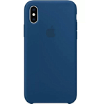 Силиконовый чехол SILICONE CASE для iPhone XS MAX, №72 стальной синий (без логотипа)