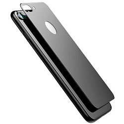 Противоударное стекло NONAME для iPhone 7/8 Plus зеркальное, кремовое, в техпаке (на заднюю крышку)