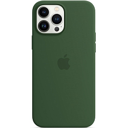 Силиконовый чехол SILICONE Case MagSafe для iPhone 13 Pro, зелёный