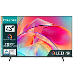 Телевизор Hisense 43E7KQ 43" (UHD/ QLED/ 60Hz), чёрный