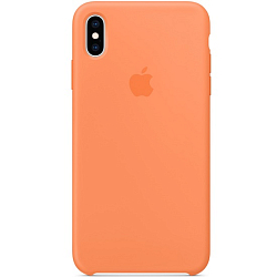Силиконовый чехол SILICONE CASE для iPhone XS Max Papaya (c LOGO)