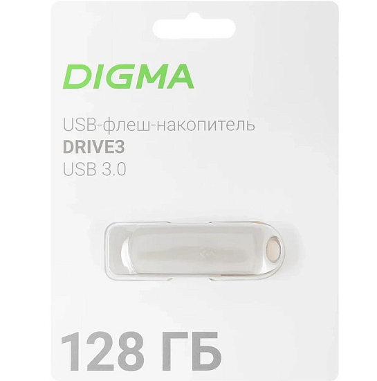 USB 128Gb Digma DRIVE3 (DGFUM128A30SR), серебристый