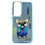 Задняя накладка PC092 для Samsung Galaxy S23FE (собака) (transparent)