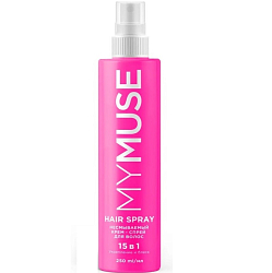 Несмываемый Крем-спрей 15в1 MYMUSE для волос укрепление и блеск 250мл 145028