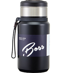 Термос 1 л, сохраняет тепло 12 ч, с ситечком и отсеком для чая   10654214