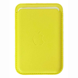 Кошелек для карт Leather Card Holder (№08 Лимонный) с анимацией (крепкий магнит)