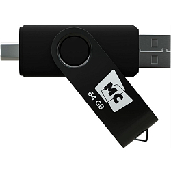 USB 64Gb MORE CHOICE МФ64а Black OTG (Type-C)