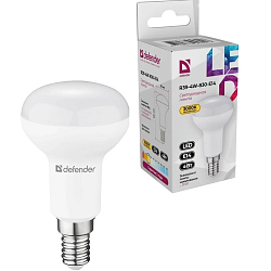 Лампа светодиодная DEFENDER R39 4W/3000K/E14 рефлектор теплый белый (10/100)