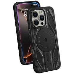 Задняя накладка KEEPHONE ASTON MAGSAFE для iPhone 16 PRO BLACK