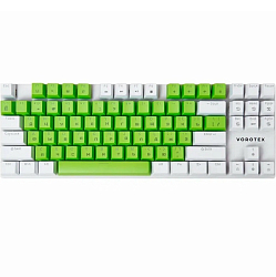 Клавиатура VOROTEX K87S Blue Switch, Зелёный,белый