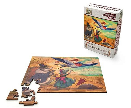 Пазл фигурный деревянный Страна сказок «Дюймовочка»