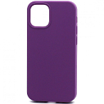 Силиконовый чехол SILICONE CASE для iPhone 12 полная защита, фиолетовый