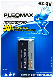 Элемент питания SAMSUNG PLEOMAX 6F22 (крона)  (10/200/19200)
