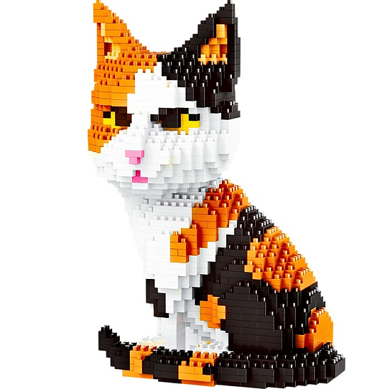Конструктор пиксельный Mini Blocks «Кошка Хлоя», 1300 деталей