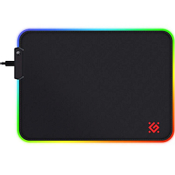 Коврик DEFENDER Black L Light, RGB (350*300*4мм)