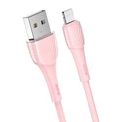 Кабель USB <--> Lightning  1.0м HOCO X49, розовый