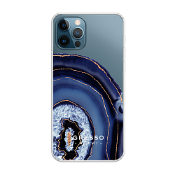 Задняя накладка GRESSO для iPhone 12 Pro. Коллекция "Drama Queen". Модель "Blue Agate".