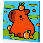 Картина по номерам "Капибара на кувшинке" 15х15см УТМ01452379