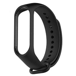 Силиконовый ремешок ZIBELINO для XIAOMI Mi Band 5/6 (черный)