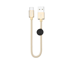 Кабель USB <--> Lightning  0.25м HOCO X35 Premium ткань, золотой