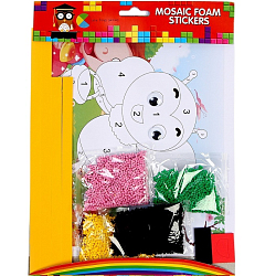 Аппликация EVA крошкой и раскраска - наклейки «Милые насекомые»