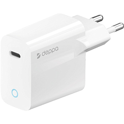 Сетевое ЗУ 1Type-C DEPPA Power Delivery, белый, 25W (11428)