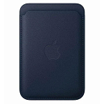 Кошелек для карт FineWoven Wallet Pacific Blue iPh 12 - 16 Pro Max (Анимация NFC Clear) с лого