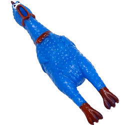 Игрушка пищащая "Задумчивая курица" малая для собак, 16,5 см, ярко-синяя 6244384