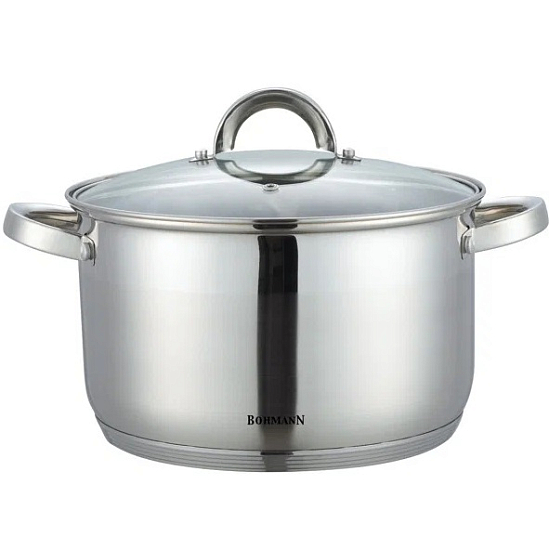 Кастрюля 6.6л BOHMANN BH-1424 нерж. сталь