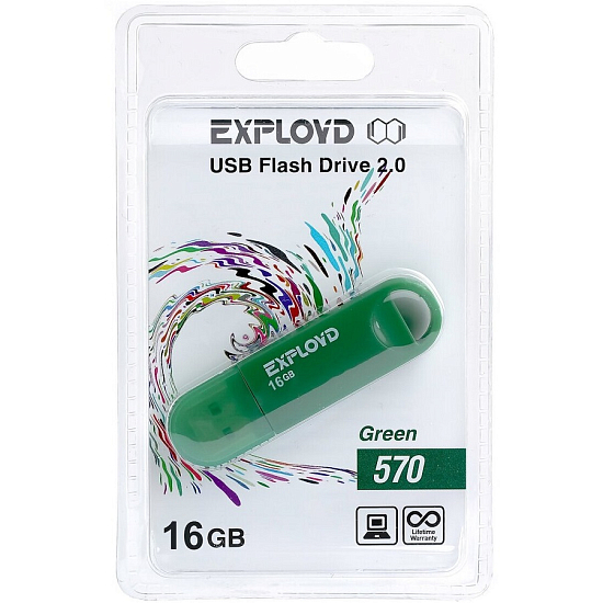 USB 16Gb Exployd 570 Green