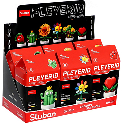 Конструктор Sluban «Цветы в горшочке», 6 видов, МИКС 9619177