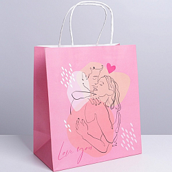 Пакет подарочный крафтовый «С тобой», 22 × 25 × 12 см      7150708