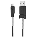 Кабель USB <--> microUSB  1.0м HOCO X24 Pisces 2.1A чёрный